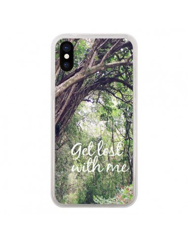 Coque iPhone X et XS Get lost with him Paysage Foret Palmiers - Tara Yarte