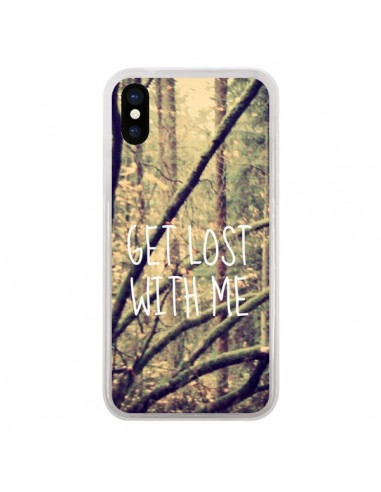 Coque iPhone X et XS Get lost with me foret - Tara Yarte