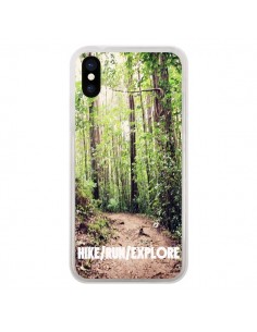 Coque iPhone X et XS Hike Run Explore Paysage Foret -...