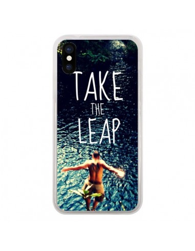 Coque iPhone X et XS Take the leap Saut - Tara Yarte