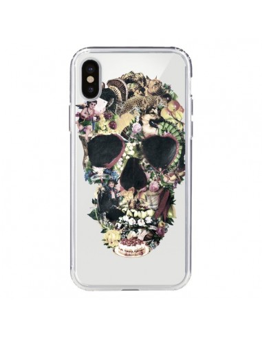 Coque iPhone X et XS Skull Vintage Tête de Mort Transparente - Ali Gulec