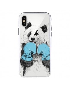 Coque iPhone X et XS Winner Panda Gagnant Transparente -...
