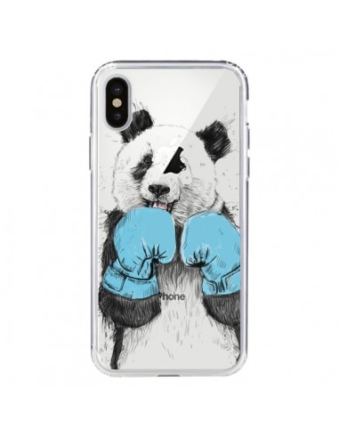 Coque iPhone X et XS Winner Panda Gagnant Transparente - Balazs Solti