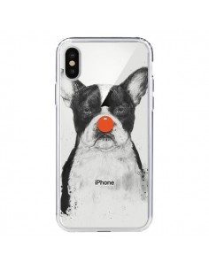 Coque iPhone X et XS Clown Bulldog Dog Chien Transparente...