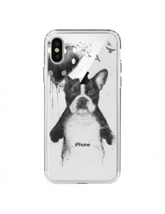 Coque iPhone X et XS Love Bulldog Dog Chien Transparente...