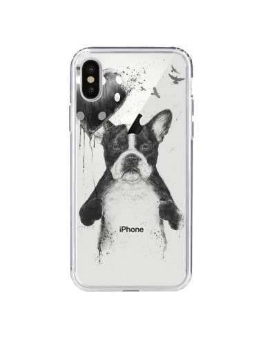 Coque iPhone X et XS Love Bulldog Dog Chien Transparente - Balazs Solti