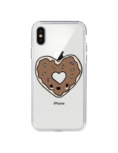 Coque iPhone X et XS Donuts Heart Coeur Chocolat...