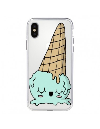 Coque iPhone X et XS Ice Cream Glace Summer Ete Renverse Transparente - Claudia Ramos