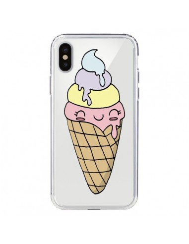 Coque iPhone X et XS Ice Cream Glace Summer Ete Parfum Transparente - Claudia Ramos