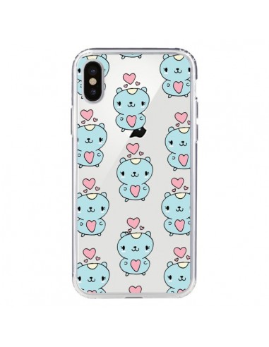 Coque iPhone X et XS Hamster Love Amour Transparente - Claudia Ramos