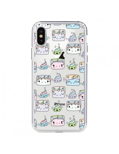 Coque iPhone X et XS Licorne Unicorn Cute Swag Transparente - Claudia Ramos