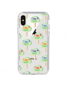 Coque iPhone X et XS Tortues Ninja Tortle Transparente -...