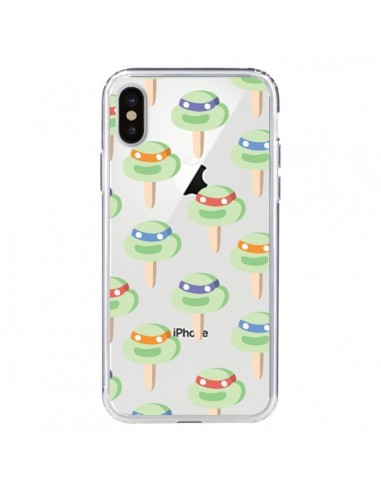 Coque iPhone X et XS Tortues Ninja Tortle Transparente - Claudia Ramos