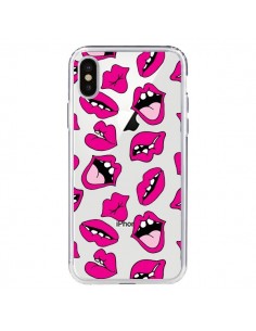 Coque iPhone X et XS Lèvres Lips Bouche Kiss Transparente...