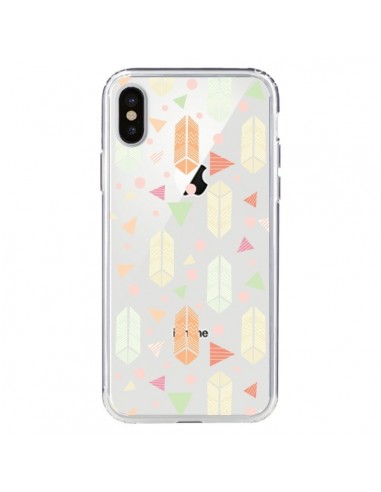 Coque iPhone X et XS Arrow Fleche Azteque Transparente - Claudia Ramos