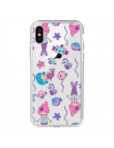 Coque iPhone X et XS Mermaid Petite Sirene Ocean...