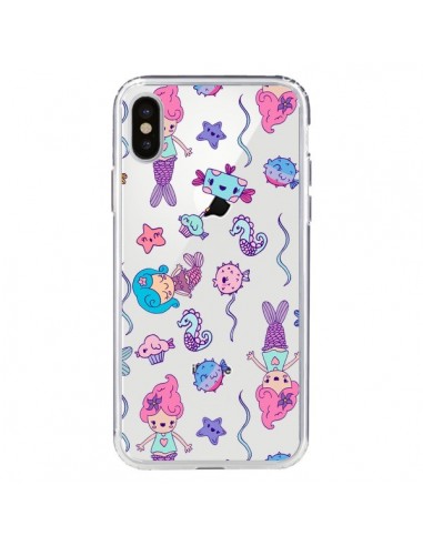 Coque iPhone X et XS Mermaid Petite Sirene Ocean Transparente - Claudia Ramos