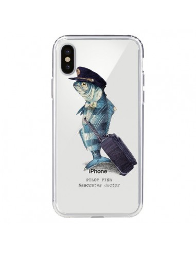 Coque iPhone X et XS Pilot Fish Poisson Pilote Transparente - Eric Fan