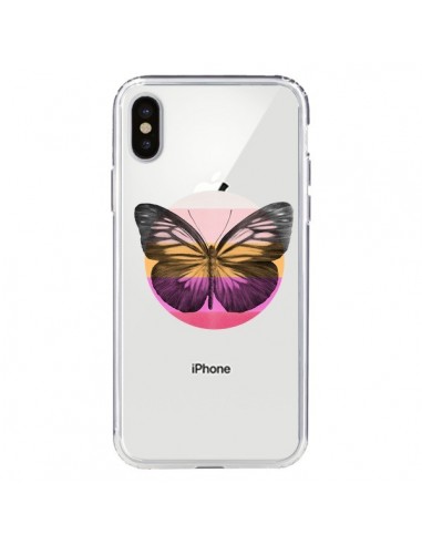 Coque iPhone X et XS Papillon Butterfly Transparente - Eric Fan