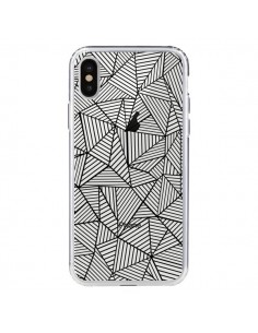 Coque iPhone X et XS Lignes Grilles Triangles Full Grid...
