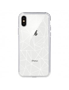 Coque iPhone X et XS Lignes Grilles Triangles Full Grid...
