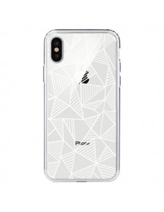 Coque iPhone X et XS Lignes Grilles Triangles Grid...