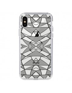 Coque iPhone X et XS Lignes Miroir Grilles Triangles Grid...