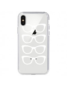 Coque iPhone X et XS Sunglasses Lunettes Soleil Blanc...