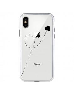 Coque iPhone X et XS Travel to your Heart Noir Voyage...