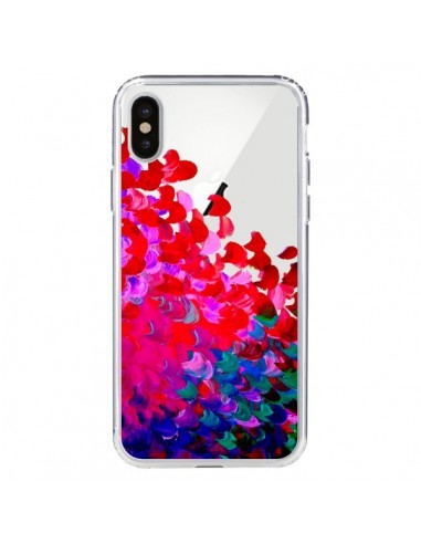 Coque iPhone X et XS Creation in Color Pink Rose Transparente - Ebi Emporium