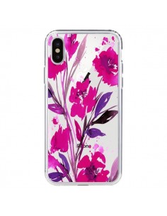 Coque iPhone X et XS Roses Fleur Flower Transparente -...