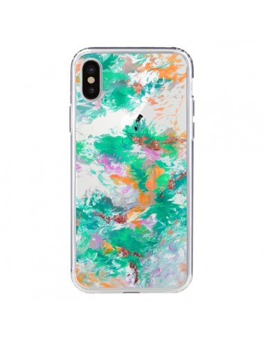 Coque iPhone X et XS Mermaid Sirene Fleur Flower Transparente - Ebi Emporium