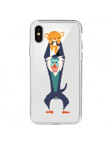 Coque iPhone X et XS Futur Roi Lion King Rafiki Transparente - Jay Fleck