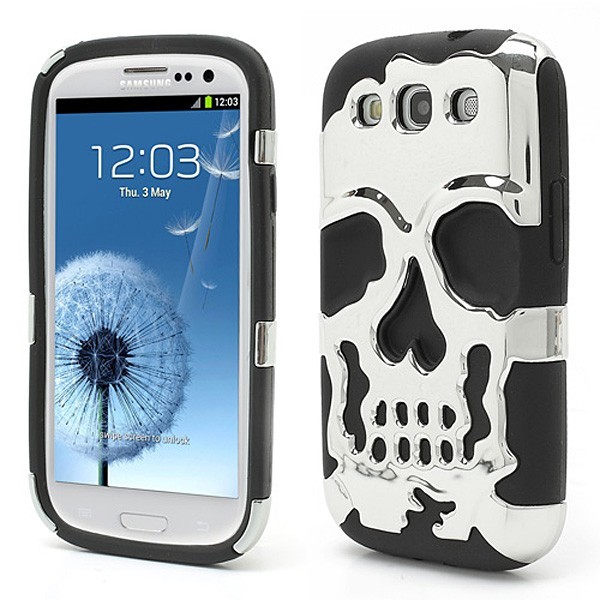 Coque Squelette Tête de Mort Miroir pour Samsung Galaxy S3