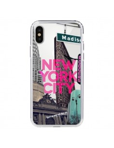 Coque iPhone X et XS New Yorck City NYC Transparente -...