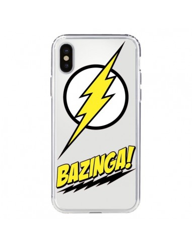 Coque iPhone X et XS Bazinga Sheldon The Big Bang Thoery Transparente - Jonathan Perez