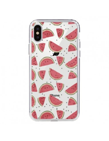 Coque iPhone X et XS Pasteques Watermelon Fruit Transparente - Dricia Do