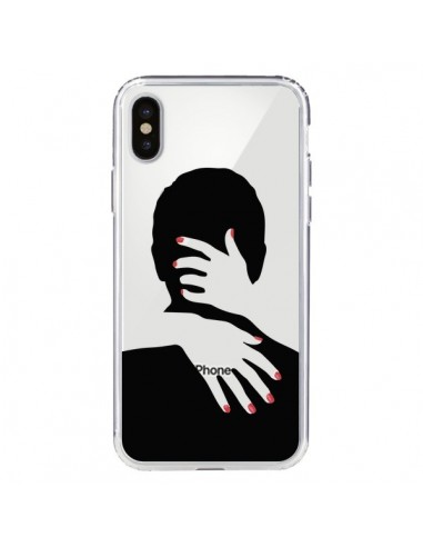 Coque iPhone X et XS Calin Hug Mignon Amour Love Cute Transparente - Dricia Do