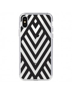 Coque iPhone X et XS Geometric Azteque Noir Transparente...