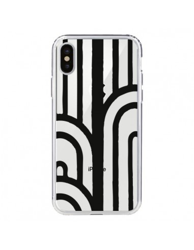 Coque iPhone X et XS Geometric Noir Transparente - Dricia Do