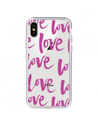 Coque iPhone X et XS Love Love Love Amour Transparente - Dricia Do
