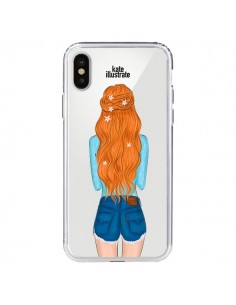 Coque iPhone X et XS Red Hair Don't Care Rousse...