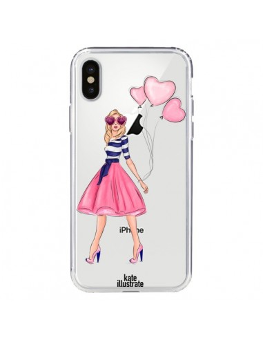 Coque iPhone X et XS Legally Blonde Love Transparente - kateillustrate