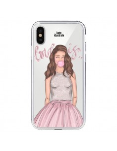 Coque iPhone X et XS Bubble Girl Tiffany Rose...