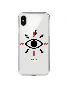 Coque iPhone X et XS Eye I See You Oeil Transparente -...