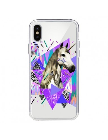 Coque iPhone X et XS Licorne Unicorn Azteque Transparente - Kris Tate