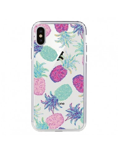 Coque iPhone X et XS Ananas Pineapple Fruit Ete Summer Transparente - Lisa Argyropoulos