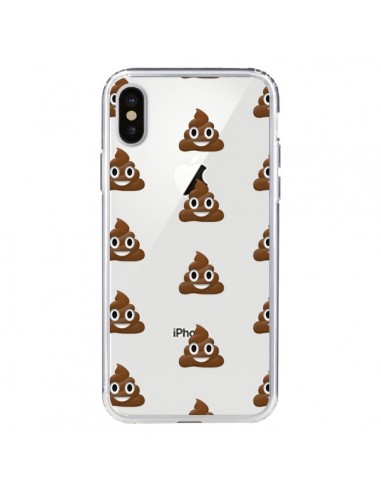 Coque iPhone X et XS Shit Poop Emoticone Emoji Transparente - Laetitia