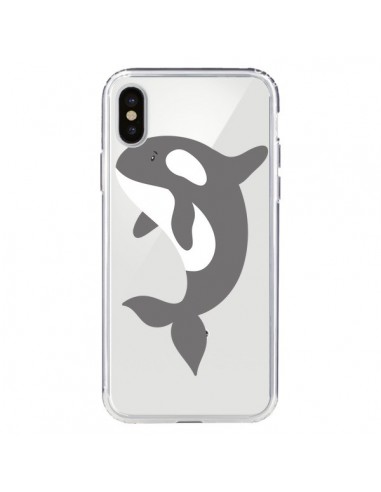Coque iPhone X et XS Orque Orca Ocean Transparente - Petit Griffin