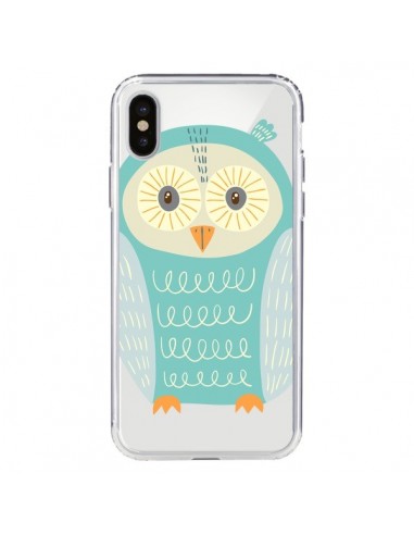 Coque iPhone X et XS Hibou Owl Transparente - Petit Griffin